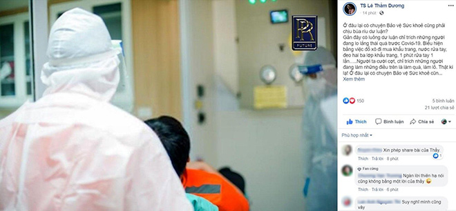 TS Lê Thẩm Dương lên tiếng bênh vực những người bị mắng oan vì sợ dịch ‘quá đà’ - 1