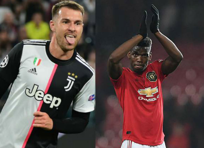 Ramsey và Pogba có thể đổi chỗ cho nhau nếu Juventus và MU đạt thỏa thuận hè này