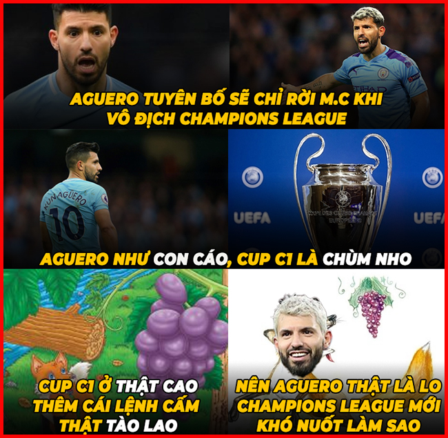 Chắc Aguero nên nghĩ đến chuyện ở lại Man City trọn đời đi thôi.