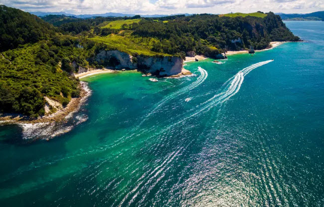 Bán đảo Coromandel, New Zealand: Đây là một trong những điểm đến hấp dẫn nhất trong thập kỷ vừa qua. Nơi đây được bao phủ bởi rừng và những ngọn đồi xanh mướt. Du khách có thể ngắm cá heo và hải cẩu dọc bờ biển.
