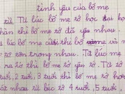 Giáo dục - du học - Cười bò với bài văn tả tình yêu của bố mẹ: &quot;1,2 tuổi bố mẹ hơi quát nhau, đến 7 tuổi thì quát nhau tung cả nóc nhà&quot;