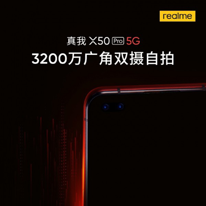 Realme X50 Pro 5G sẽ có camera selfie kép.