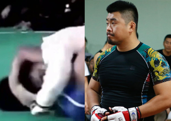 Trận thua Andy Pi (trái) vào năm 2003 đã khiến Từ Hiểu Đông (phải) chuyển sang tập luyện MMA