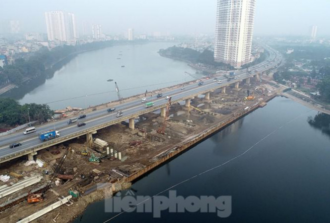 Cận cảnh công trình cầu vượt hồ Linh Đàm xóa điểm ùn tắc lớn nhất Hà Nội - 1