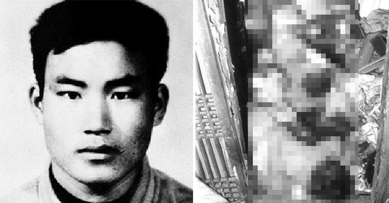 Chân dung Woo Bum-kon và hình ảnh thi thể nạn nhân nằm la liệt khiến nhiều người kinh hãi