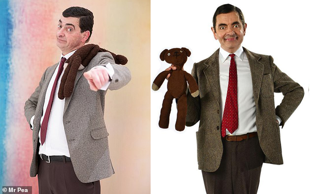 Nigel Dixon - bản sao của Mr Bean (trái) và&nbsp;Rowan Atkinson - ngài Mr Bean thực sự