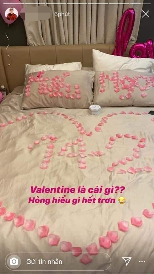 Bức ảnh lãng mạn ngày Valentine được cho là màn thể hiện tình cảm của Lan Ngọc và Chi Dân.