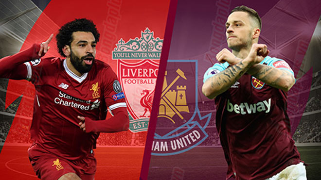 Liverpool tiếp đón West Ham vào lúc 3 giờ, rạng sáng 25/2