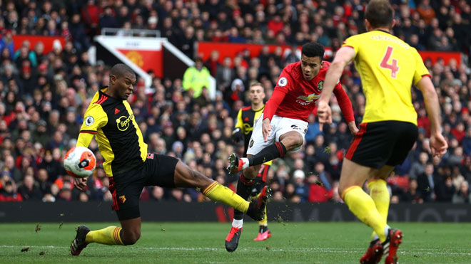 Mason Greenwood ghi bàn trong trận gặp Watford