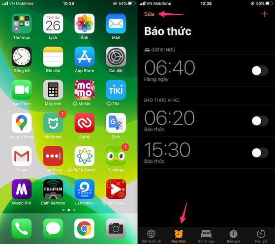 Thay đổi âm thanh báo thức trên iPhone để khởi đầu ngày mới tỉnh táo hơn. Ảnh: MINH HOÀNG