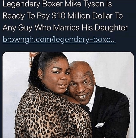 Thực hư thông tin huyền thoại đấm bốc Mike Tyson treo thưởng 230 tỷ cho ai cưới con gái - 1