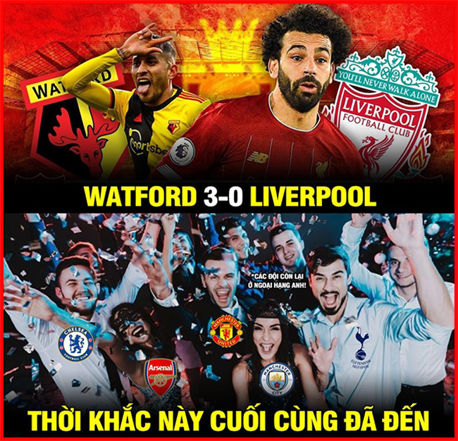 Khoảnh khắc các đội bóng NHA nghe tin Liverpool thua trận.