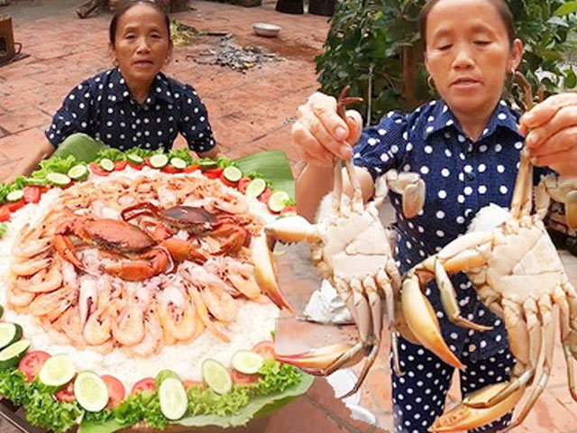 Bà Tân Vlog gây hoang mang vì món ăn tự chế để "giải cứu" hải sản