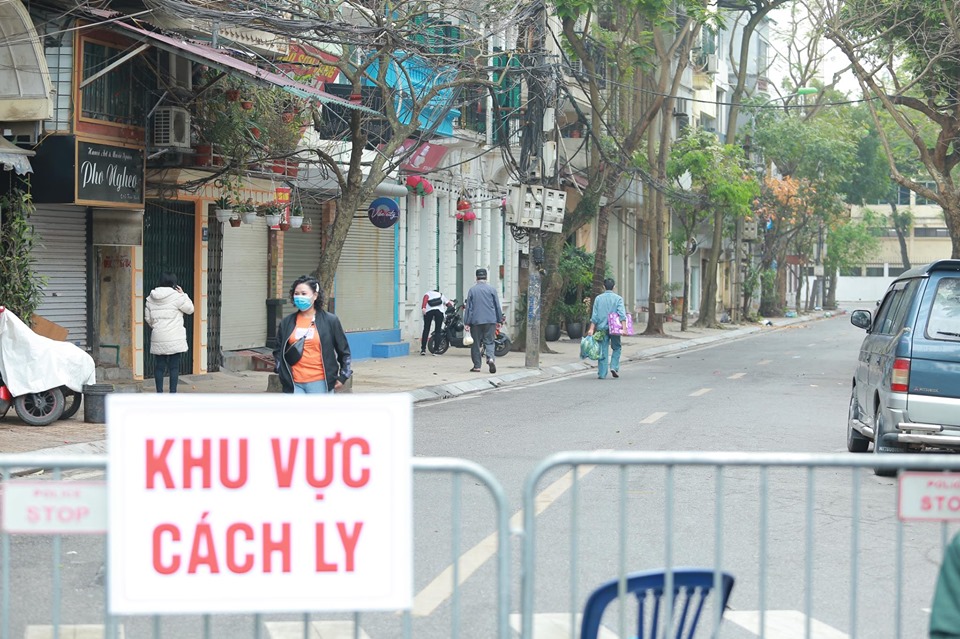 Khu vực nơi nữ bệnh nhân N. cư trú được cách ly&nbsp;