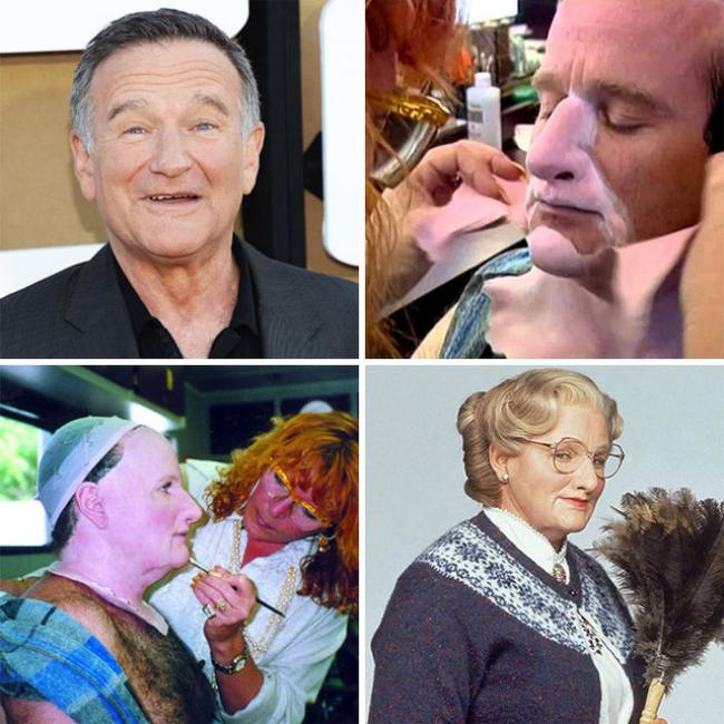 Robin Williams  trong “Mrs. Doubtfire” đã có một pha “thay đổi giới tính” ngoạn mục.
