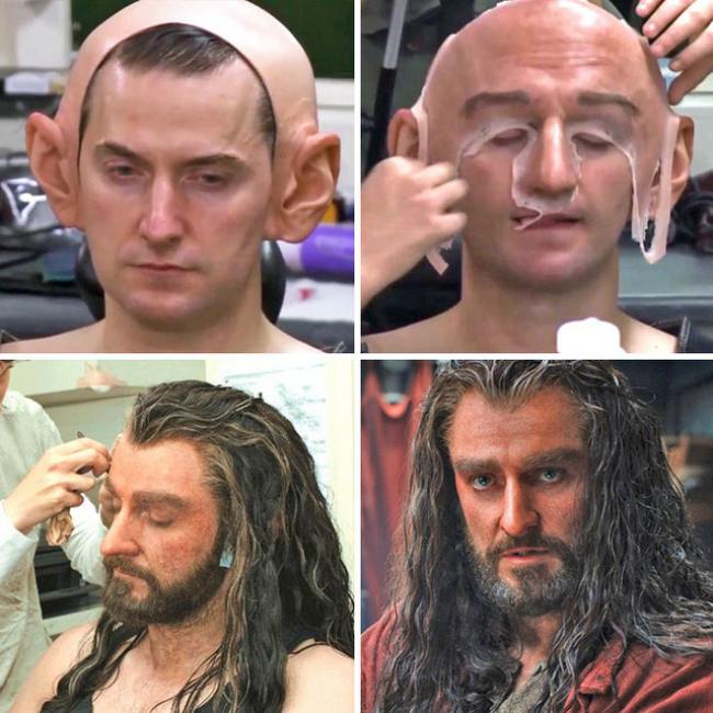 Râu tóc lòa xòa của Richard Armitage trong "The Hobbit" cũng là một sản phẩm của hóa trang