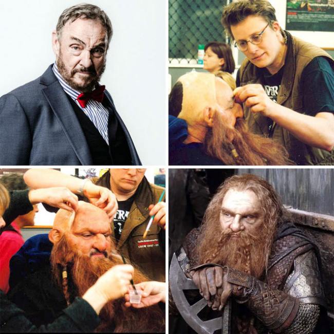 John Rhys-Davies cũng đội tóc giả, thêm cả phần mũi giả trong &#34;Lord of the Rings&#34;