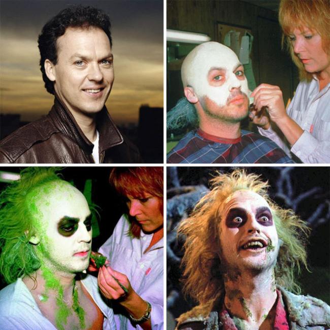 Còn đây là màn hóa trang của Michael Keaton trong &#34;Beetlejuice&#34;