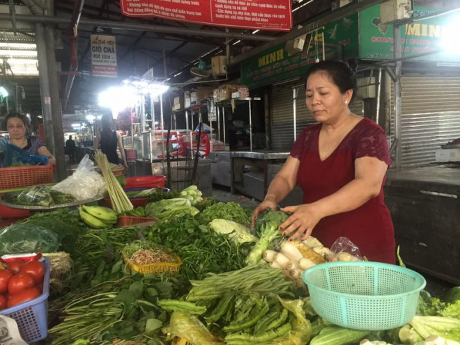 Giá các loại rau tương đối ổn định.