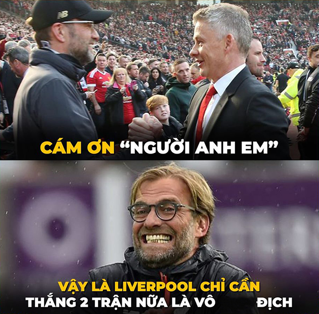 MU giúp Liverpool rút ngắn chặng đường đến ngôi vô địch ngoại hạng Anh.