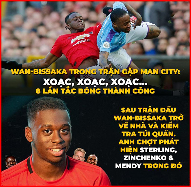 Wan-Bissaka, nỗi ác mộng của các cầu thủ Man City đêm qua.