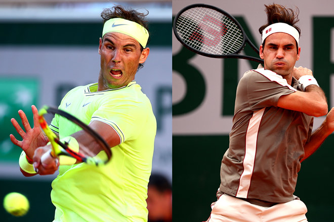 Federer (phải) không thể tham dự Indian Wells, Nadal (trái) cũng gặp hoàn cảnh tương tự