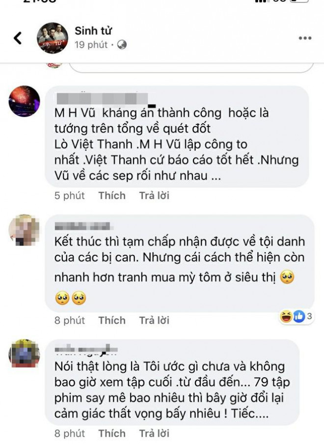 Nhiều khán giả chưa hài lòng với kết phim "Sinh tử"