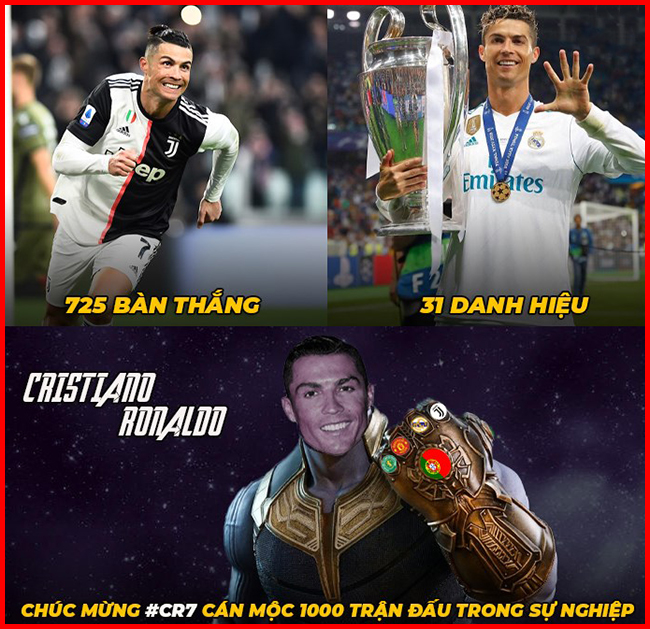 Ở tuổi 35 Ronaldo cán mốc 1000 trận đấu chính thức với nhiều danh hiệu cao quý.