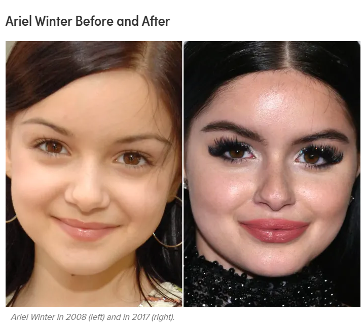 Ariel Winter ngày càng khác biệt so với ngoại hình cũ.