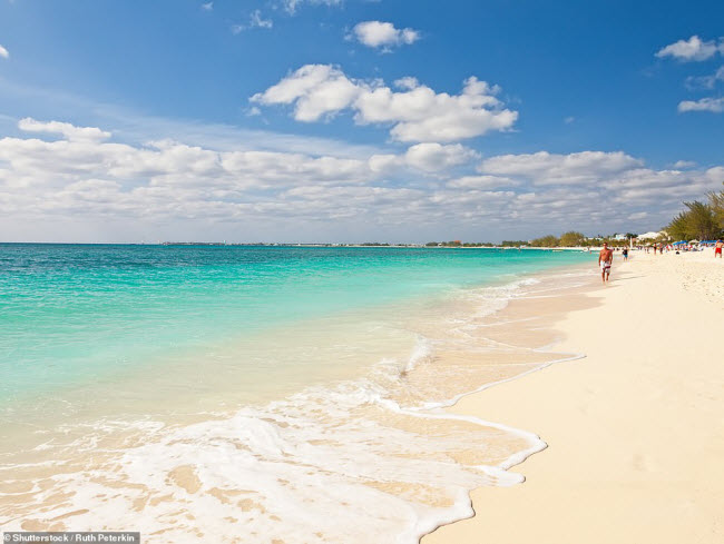 Seven Mile, Grand Cayman: Ngoài bãi cát trắng mịn, nơi đây còn thu hút du khách nhờ có rạn san hô với nhiều cá sinh sống.
