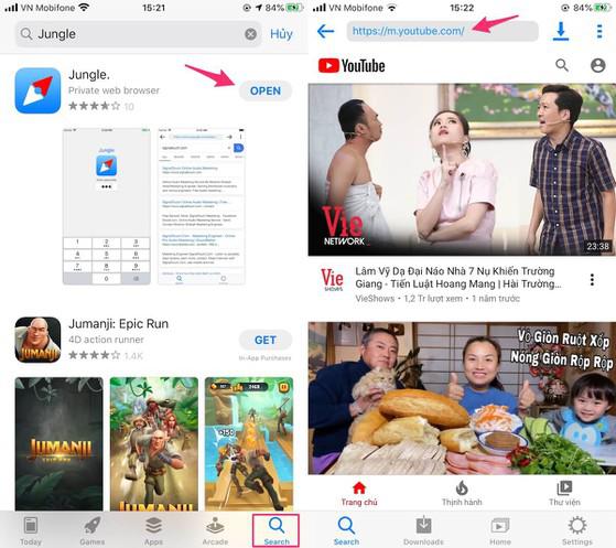 Jungle hoạt động như một trình duyệt thông thường. Ảnh: MINH HOÀNG