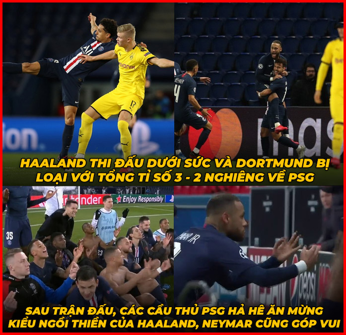 Sau trận đấu các cầu thủ PSG hả hê "cà khịa" Haaland.