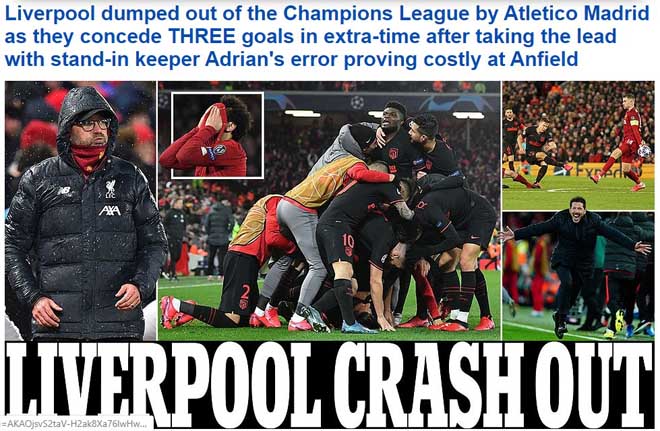 Daily Mail cay đắng với thất bại của Liverpool