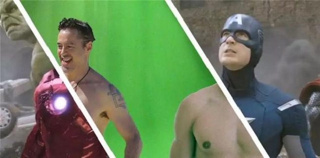 Hai người thủ lĩnh "Avengers", Iron Man và Captain America cũng khiến chúng ta ngạc nhiên. Áo giáp, mũ sắt đều nhờ vào hiệu ứng, kỹ xảo hình ảnh. Tuy nhiên, fan của Marvel cũng nên tự hào bởi hình xăm cực chất của Iron Man hay cơ bắp hoàn hảo của đội tuyển Mỹ.