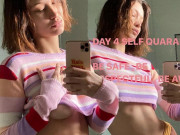 Thời trang - Bella Hadid mặc áo underboob trong thời gian cách ly vì dịch Covid-19