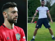 Bóng đá - SAO MU đọ tài giữa mùa dịch Covid-19: Bruno Fernandes ăn mừng như Ronaldo