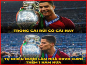 Tranh vui - Ảnh chế: Do dịch Covid-19, Ronaldo được làm &quot;vua châu Âu&quot; thêm một năm