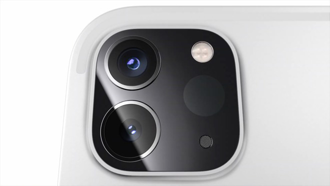 Cụm 3 camera sau của iPad Pro 2020.