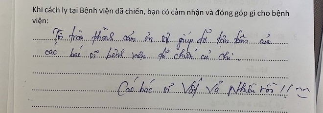 “Các bác sĩ vất vả&nbsp;nhiều rồi…”.