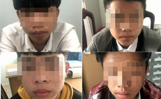 4 nam thiếu niên bị tam giữ.