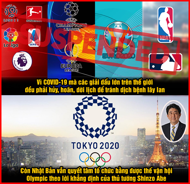 Khi cả thế giới đều đang phải tạm hoãn lại các giải đấu, thì Nhật Bản vẫn muốn tổ chức Olympic.