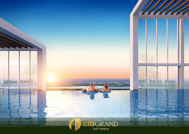 CitiGrand có tiện ích nội khu cao cấp như hồ bơi vô cực, khu vận động ngoài trời, khu vui chơi trẻ em, khu BBQ, thẻ từ an ninh, sảnh đón sang trọng…