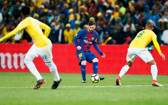 Messi từng&nbsp;đến Nam Phi thi đấu khi Barca thắng&nbsp;Mamelodi Sundowns 3-1 cách đây gần 2 năm trong trận giao hữu tôn vinh cố Tổng thống Nam Phi Nelson Mandela