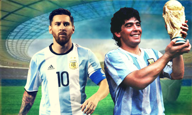 Messi dù đã 1 lần vào chung kết nhưng anh vẫn chưa thể vô địch World Cup như chiến tích vĩ đại của huyền thoại Maradona ở ĐT Argentina