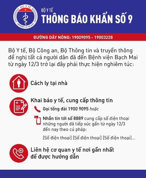 16 ca nhiễm Covid-19 liên quan đến BV Bạch Mai: Bộ Y tế ra thông báo khẩn - 1