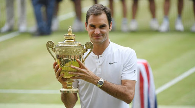 Federer đang giữ kỷ lục đáng nể với 8 chức vô địch ở Wimbledon