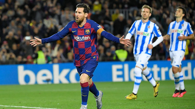 Phong độ chói sáng của Messi vẫn đang giúp Barca dẫn đầu La Liga trước khi giải đấu này tạm hoãn vì Covid-19
