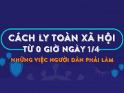 Tin tức trong ngày - Chính thức cách ly toàn xã hội từ 0 giờ ngày 1/4: Những việc người dân phải chấp hành trong 15 ngày cách ly!