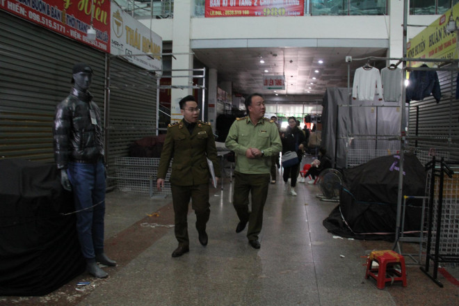 Lực lượng QLTT kiểm tra tại chợ Ninh Hiệp