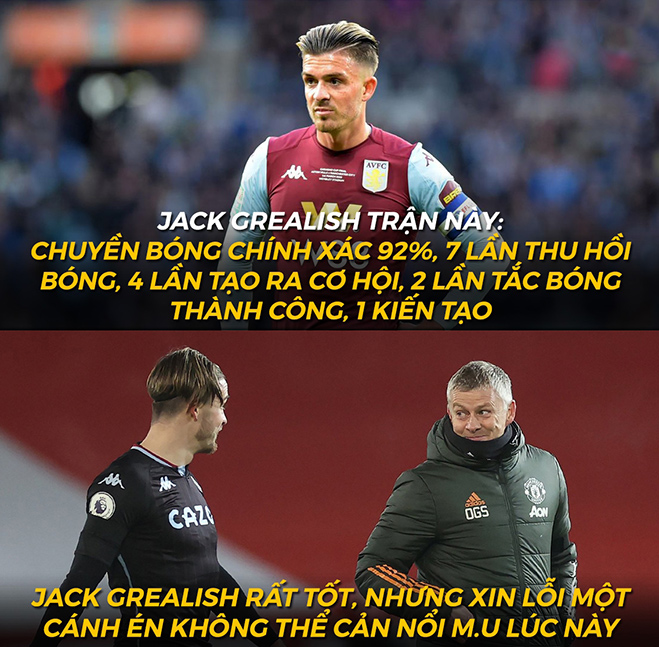 Jack Grealish cực hay nhưng không thể ngăn cản nổi MU.